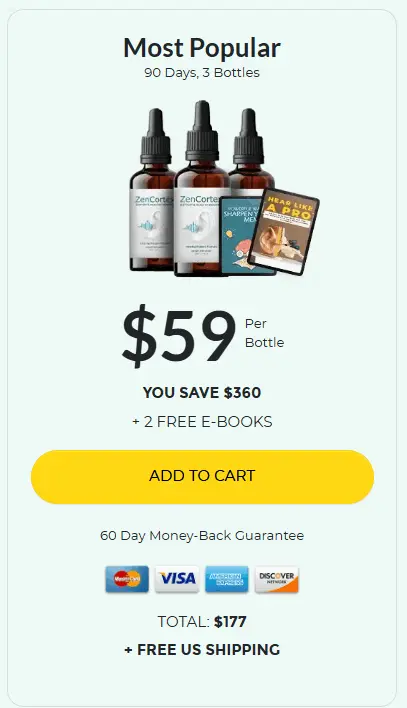 zencortex 59 and 3 bottles bundle